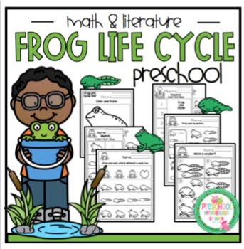 Preview of Frog Life Cycle Math & Literature "No Prep"