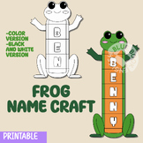 Frog Name Craft - Leap Year Day Decoration Activity