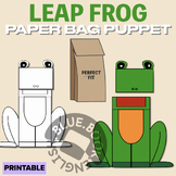 Frog Paper Bag Puppet Craft- Leap Year Day Activity - Rain