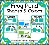 Frog Pond Classroom Decor Shapes and Colors signs