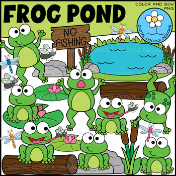 frog pond clipart