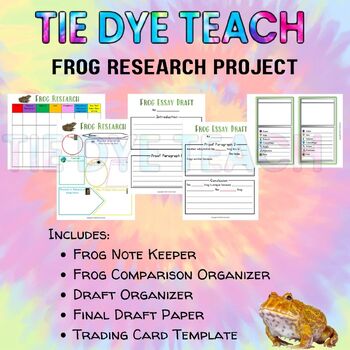 Preview of Frog Research│EL Education│Frog Comparison Chart│Research Organizer│Trading Card