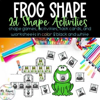 Preview of Frog Shape Activities and Shape Game - Frog Theme