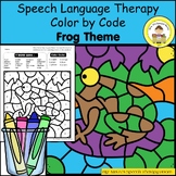 Frog Speech Therapy Color By Code Grab and Go Activity