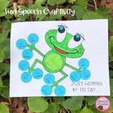 Frog Speech Therapy {cut and glue or circle punch} Activity