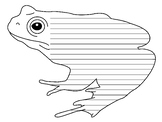Frog Stationery / Lined Writing Paper. Frog or Toad Silhou