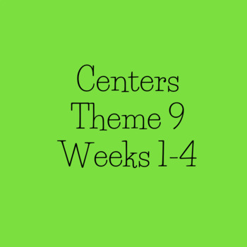 Preview of Frog Street Centers Cheat Sheet -Theme 9- Changes -Weeks 1-4