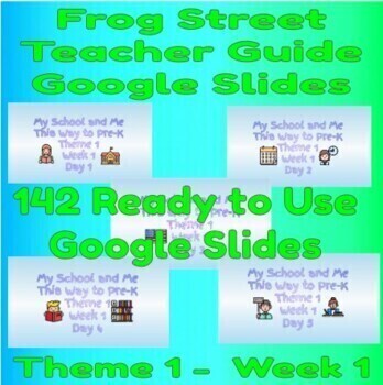 Preview of Frog Street Theme 1 Week 1 - Teacher Guide Google Slides - This Way to Pre-K