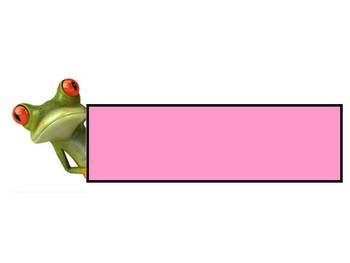 Preview of Frog Subtraction Words (Editable)