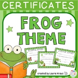 Frog Theme Certificates