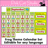 Monthly Calendar Set - Frog Theme Decor
