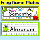 Frog Classroom Theme Desk Name Plates Editable