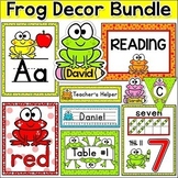 Frog Theme Decor Bundle: Job Labels, Binder Covers, Name Tags etc