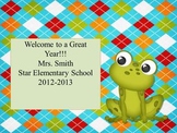Frog Theme Open House~~ Back to School