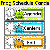 Frog Theme Editable Schedule Cards