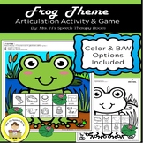 Frog Theme Speech Therapy Articulation Activity