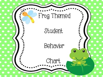 Frog Themed Behavior Chart