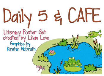 Preview of Frog Themed Daily 5 Routines and CAFE Poster Set!