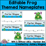 Frog Themed Editable Name plate / Desk plate / Name tags