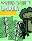 Frog Water Bottle Labels