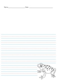 Frog Writing Paper