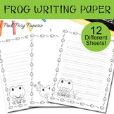 Frog Writing Paper - Lined and Unlined - Research Writing Paper