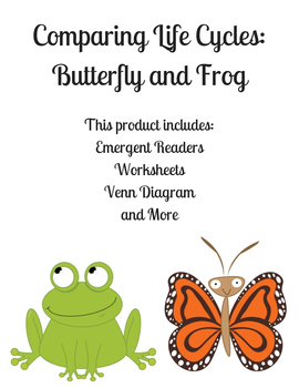 Preview of Frog and Butterfly Lifecycle Bundle