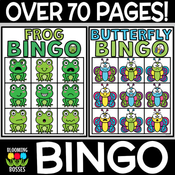 Preview of Frog and Butterfly Social Emotional Learning SEL Bingo Bundle