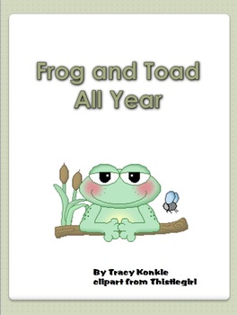 Preview of Frog and Toad All Year Activities for Storytown