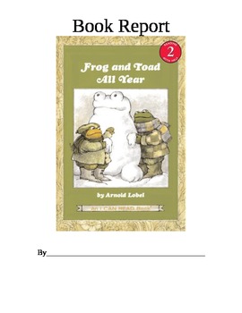 Preview of Frog and Toad All Year Book Report Booklet