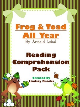 Preview of Frog and Toad All Year: Reading Comprehension Pack