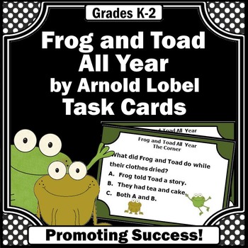 Preview of Frog and Toad All Year 1st 2nd Grade Book Study Fun Reading Comprehension Packet