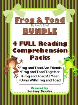 Preview of Frog and Toad BUNDLE: Four Full Reading Comprehension Packs