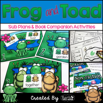 Preview of Sub Plans and Book Companion Activities ~ Frog and Toad