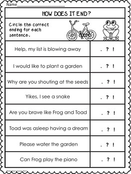 Frog And Toad Together Guided Reading Novel Study Worksheets No Prep Activities