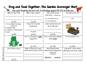 Frog And Toad Activity Sheets