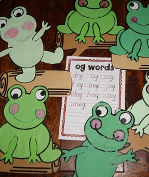 og Word Family Craft - Frog on a Log Craftivity - Word Families | TpT