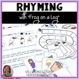 Frog on a Log Rhyming Activities for Speech Language Therapy