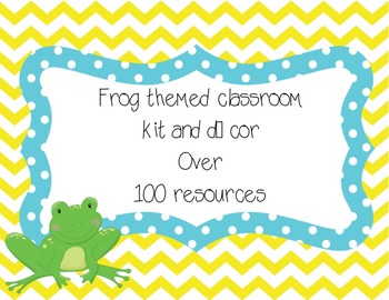 Preview of Frog themed classroom kit and decor (FREEBIE)