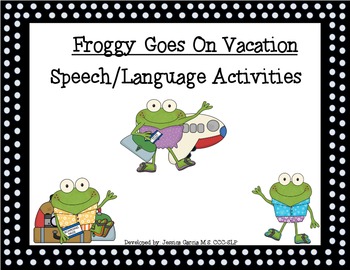 Preview of Froggy Goes to Hawaii- Speech/Language Packet