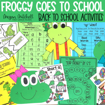 Preview of Froggy Goes to School Back to School Activities First Day Beginning of the Year