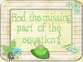 Froggy Missing Number Equations - Algebraic Thinking {Comm