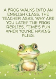 Froggy Phrases: Funny Grammer Poster Cute Frog