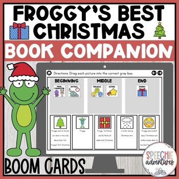 Preview of Froggy's Best Christmas Book Companion Boom Cards