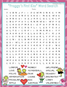 Froggy #39 s First Kiss Activities London Crossword Puzzle and Word Searches