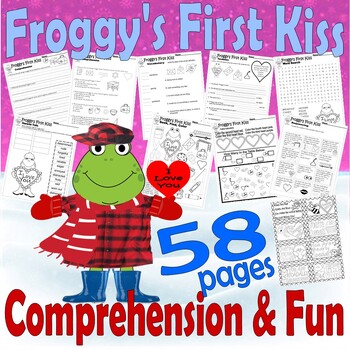 Preview of Froggy’s First Kiss Read Aloud Book Study Companion Comprehension Valentine Day