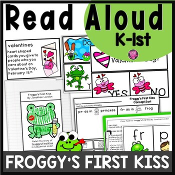 Preview of Froggy's First Kiss Craft and Lesson Plans Valentines Read Aloud 