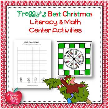 Preview of Frog's Best Christmas Literacy and Math Center Activities