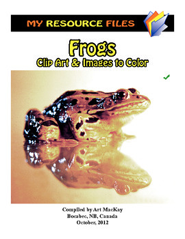 Preview of AMPHIBIANS: Frogs - Clip Art & Images to Color