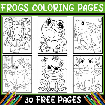 Preview of Frogs Coloring Pages For Kids